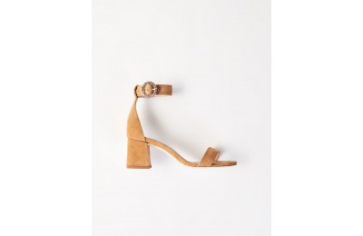 reasonable Strappy midi-heeled sandals - Camel competitive cheap