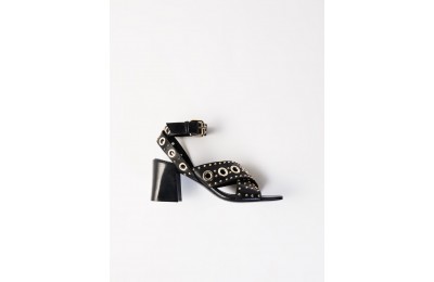 reasonable Heeled studded sandals - Black competitive cheap